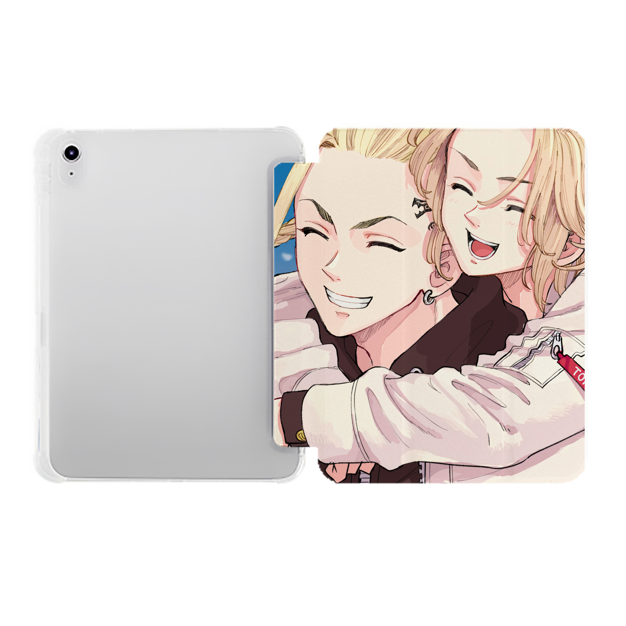 （画像用） 東京リベンジャーズ Tokyo Revengers IPad ケース ペン収納付き 三つ折りスタンド PUレザー×シリコン 対応機種9.5/10.5/10.9インチ